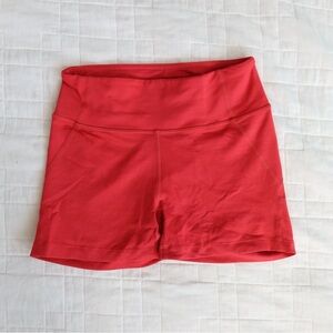 Outdoor Voices Coral High-Rise Bike Shorts